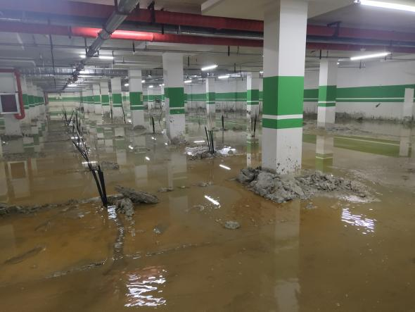 廊坊市花语城四地块车库筏板上浮